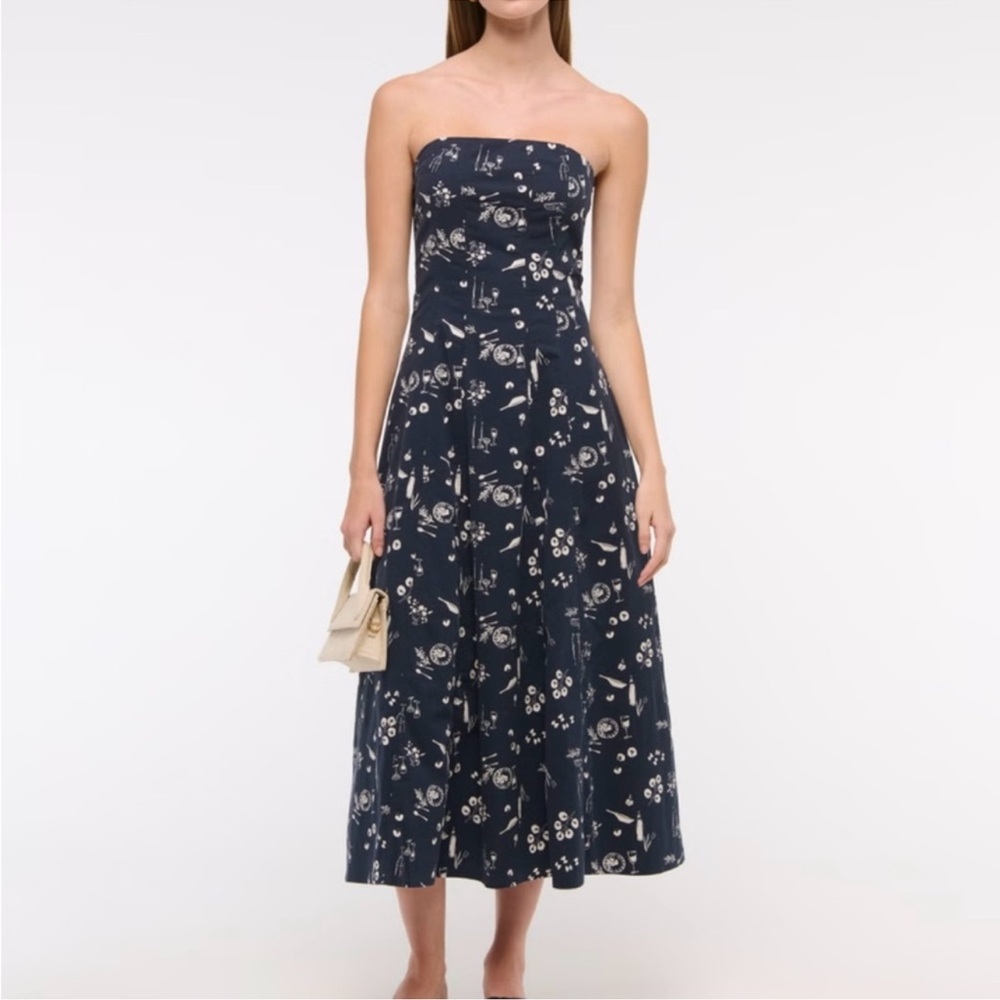 Abercrombie & Fitch Mila Strapless Midi Dress